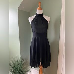 Black Halter High Low Cocktail Dress  size M (8-10)